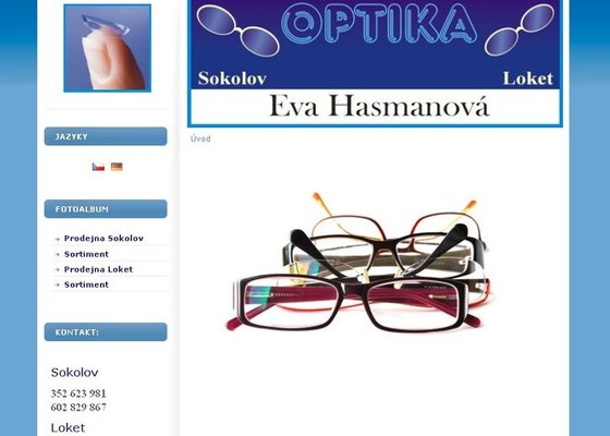 Tvorba www stránek - prodejna optiky
