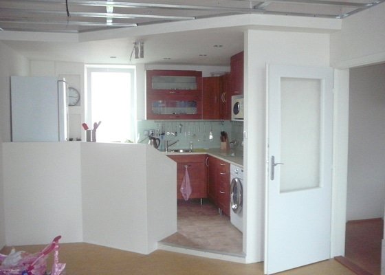Rekonstrukce obývacího pokoje a kuchyně