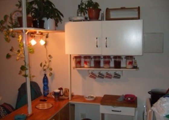 Renovace panelákových dveří, minibar - kuchyňský kout ze zbytků starých skříní