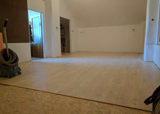 Vyrovnání podlahy osb deskami, pokládka plovoucí podlahy