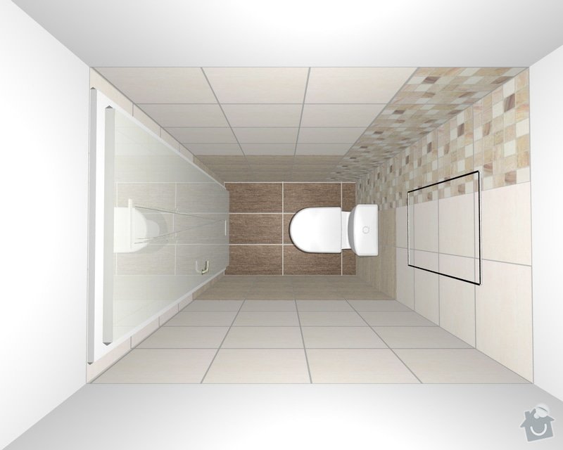 Rekonstrukce koupelny a WC v cihlovém domě + stavba příčky mezi obývacím pokojem a kuchyní Praha 10: rekonstrukce-koupelny-v-panelaku-praha-vychod_wc_graficky