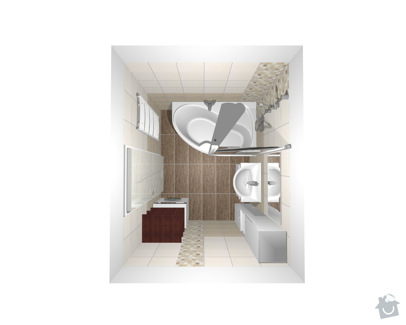 Rekonstrukce koupelny a WC v cihlovém domě + stavba příčky mezi obývacím pokojem a kuchyní Praha 10: rekonstrukce-koupelny-v-panelaku-praha-vychod_graficky_navrh