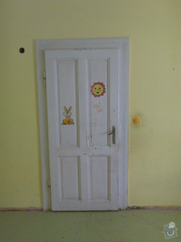 Odstranění starých zárubní: dveře do ložnice - vnitřní strana