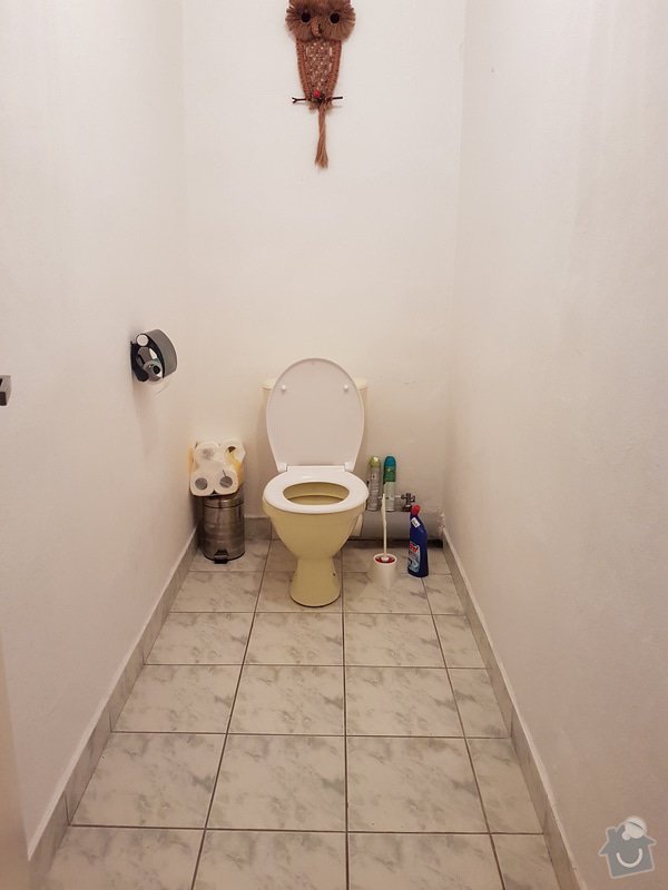 Instalace WC Geberit + obklady: pohled do wc místnosti