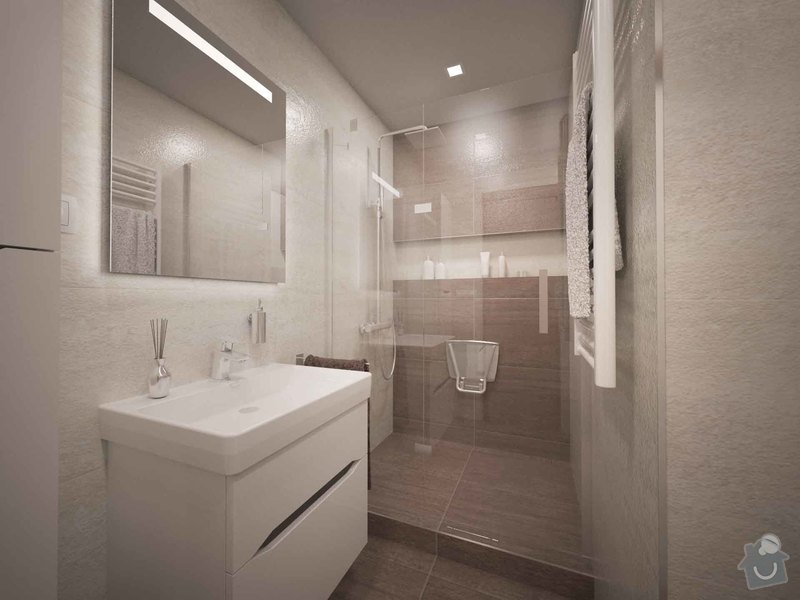Návrh kompletní rekonstrukce panelákového bytu 3+1: moderni_koupelna_sprchovy_kout