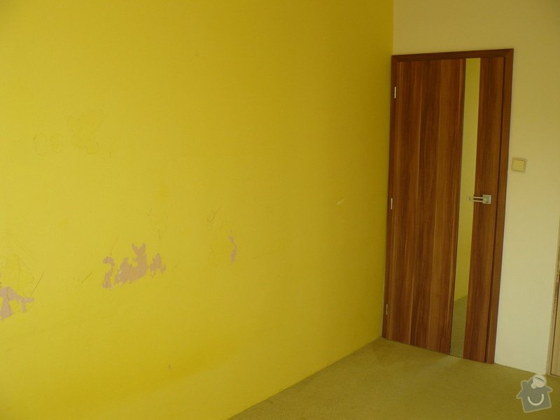 Malování dvou pokojů: Původní stav