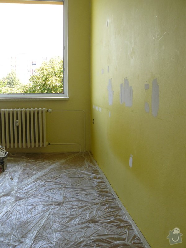 Malování dvou pokojů: Průběh prací