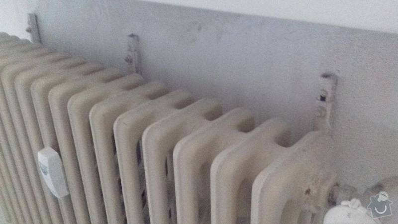Výměna litinových radiátorů: Držáky