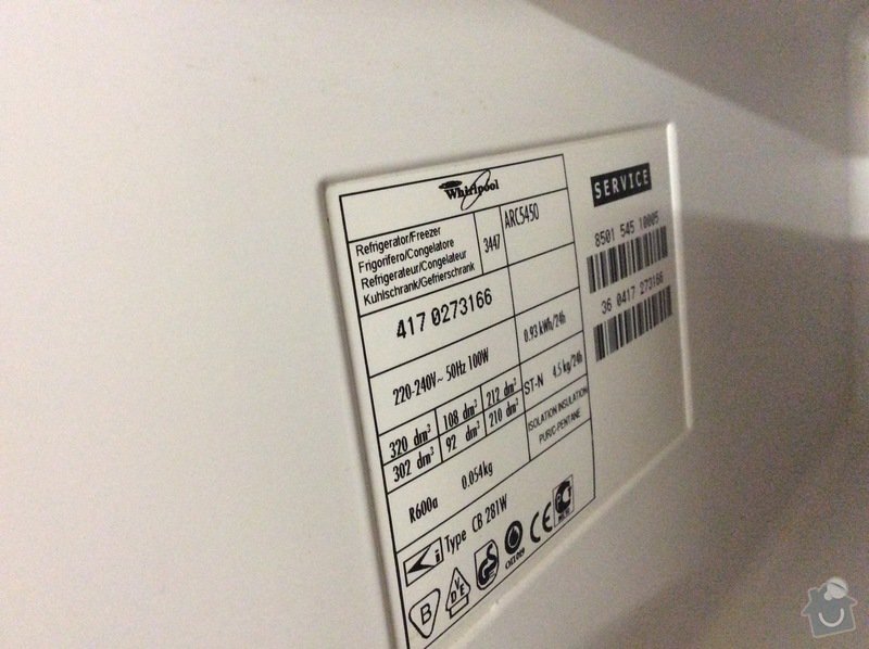 Kontrola a případně oprava kombinované ledničky: IMG_1123