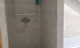Uzavření sprchového koutu skleněnými dveřmi - stav před realizací