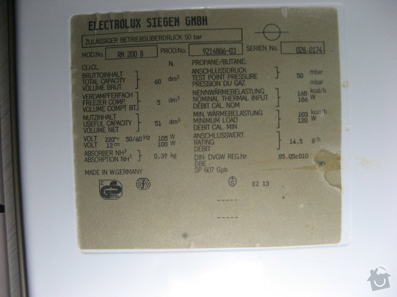 Oprava ledničky Elektrolux: IMG_8332
