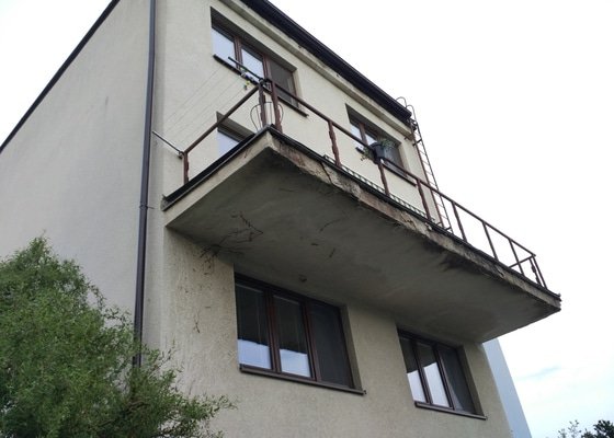 Rekonstrukce balkonu - stav před realizací