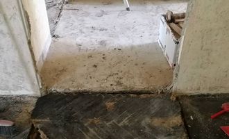 Vyrovnaní betonové podlahy - stav před realizací