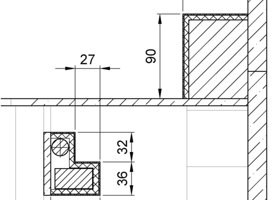 Sádrokartonářské práce - obestavba dvou stoupaček v panelákovém bytě - stav před realizací