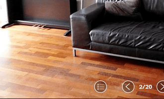 Broušení a voskování dřevěné podlahy - stav před realizací