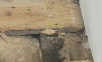 Betonování podlahy - stav před realizací