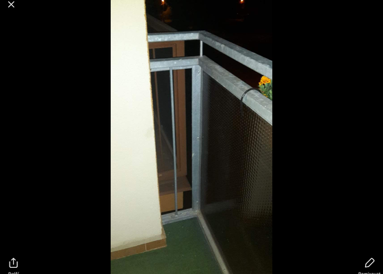 Zasíťování balkonu - stav před realizací