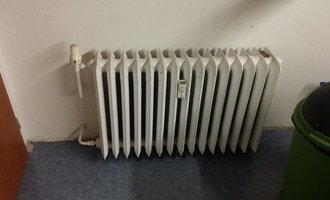 Výměna 4 ks litinových radiátorů - stav před realizací