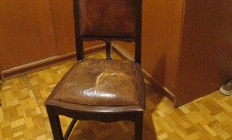 Oprava 6 ks židlí - jídelna zn. Gerstl z počátku 20.století - stav před realizací