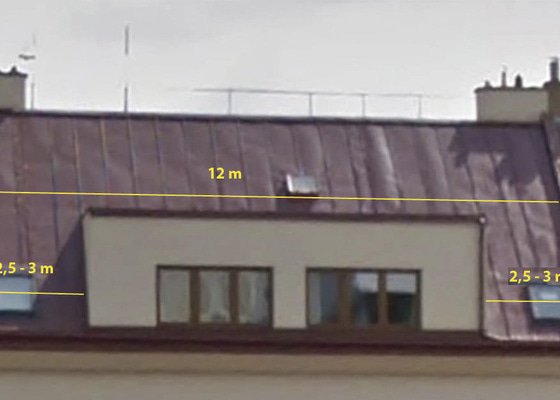 Instalace zábran proti padání sněhu z plechové střechy
