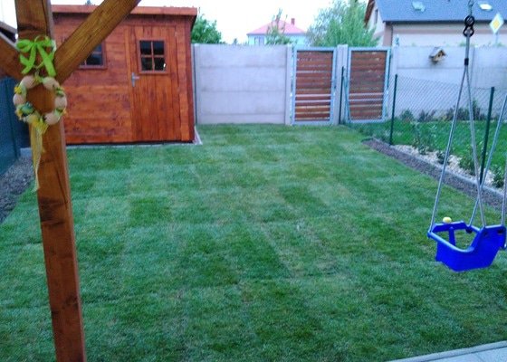 Úprava trávníku 90 m2
