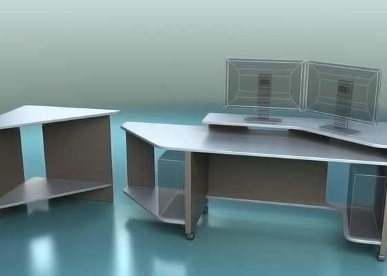 2 ks nábytku na míru - počítačový stůl a rohový stolek