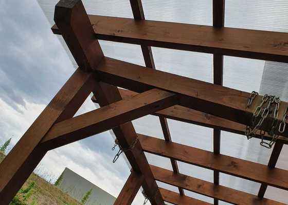 Spraveni strechy pergoly + strecha zahradniho domku