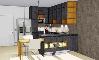 Návrh a výroba kuchyně do nového bytu