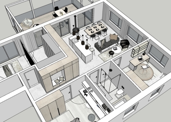 Návrh interiéru pro nový byt