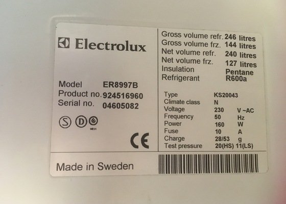 Oprava ledničky Elektrolux