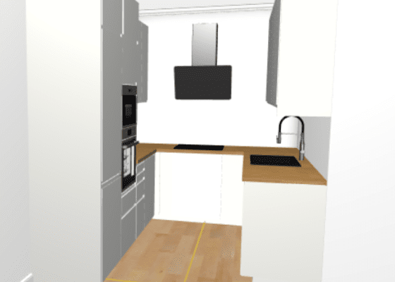 Montáž kuchyňe IKEA + Příprava el. rozvodů a vody po povrchu