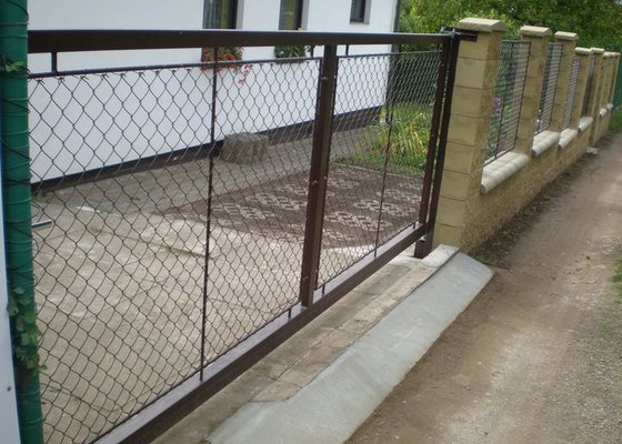 Samonosná brána, branka , 6ks plot.polí. 