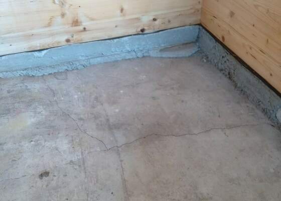 Oprava betonové podlahy v zahradní chatce (Lysolaje)