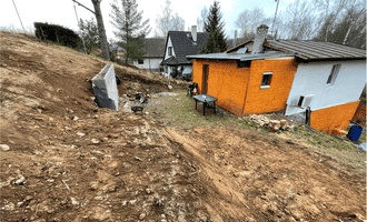 Stavba terasy u chaty Nesměřice - stav před realizací