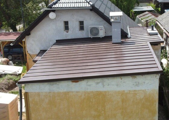 Oplechování pultové střechy