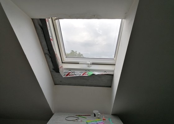 Oprava sádrokartonu po výměně střešních oken