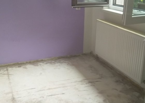 Rekonstrukce podlahy, betonový potěr plus izolace proti vlhku