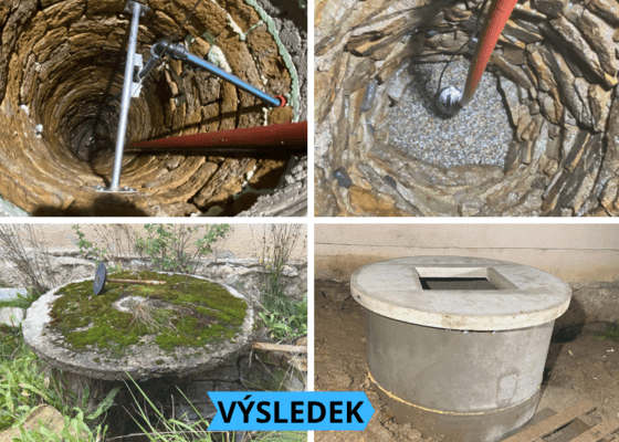 Oprava, čištění a příprava vodoinstalace studny 8m - Lanškroun