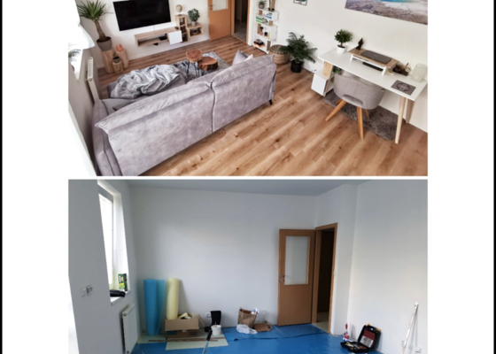 Renovace obývacího pokoje