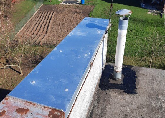 Ukotvení ulomeného plechu na střeše (na římse)