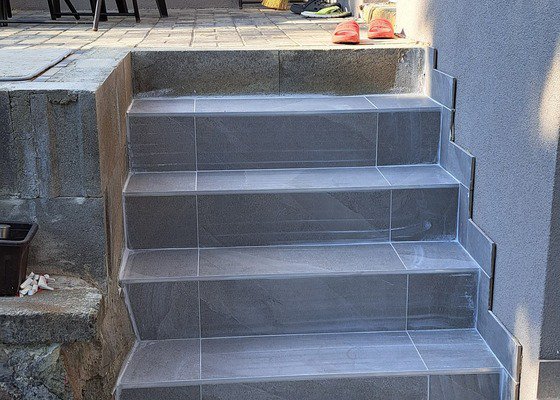 Renovace schodů s pokládkou dlažby
