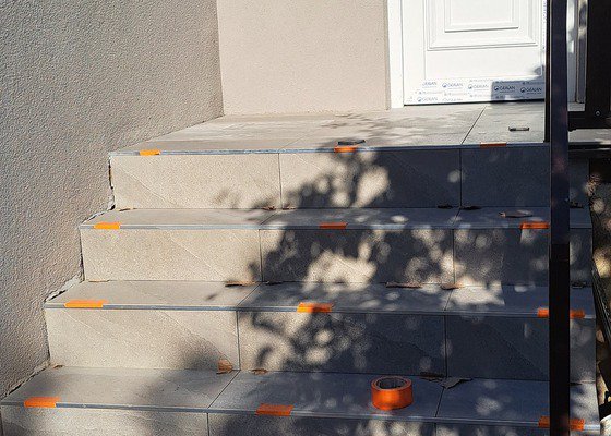 Renovace schodů s pokládkou dlažby