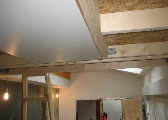 Zateplení a sádrokartonový strop ve 2 místnostech