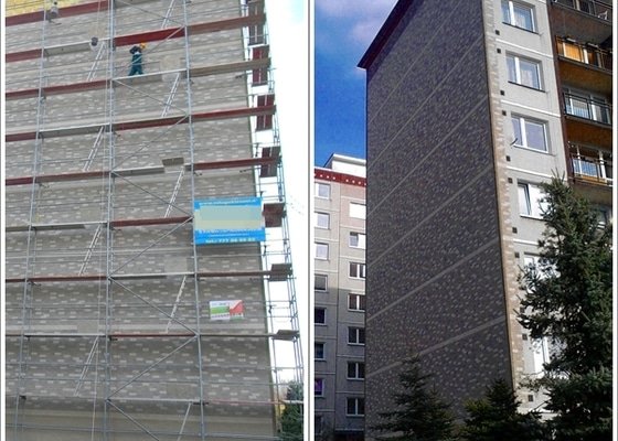 Zateplení štítu panelového domu