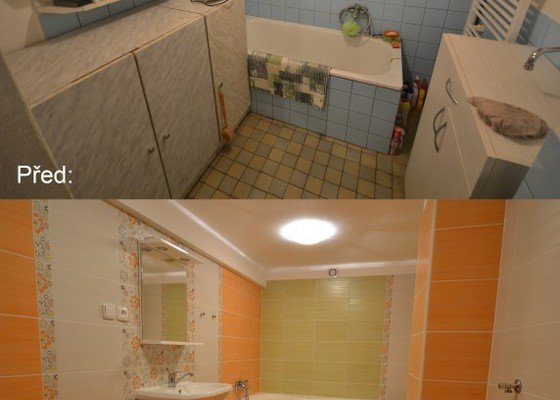 Kompletní rekonstrukce koupelny a Wc v rodinném domku.