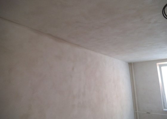 Štukování cca 170 m2 zdí včetně stropů