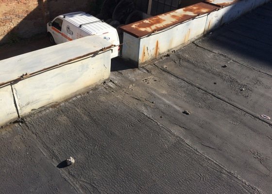 Oprava staré asfaltové střechy garáže - cca 100 m2 (7,8x13)