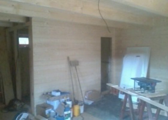Stavba chaty, dřevostavba