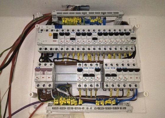 Elektroinstalace - část bytu 3+kk v panelovém domě